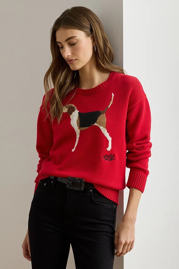 Βαμβακερό πουλόβερ Lauren Ralph Lauren 200979657 κόκκινο