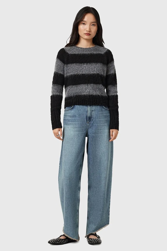 AllSaints sweter z dodatkiem wełny LOU W053KD