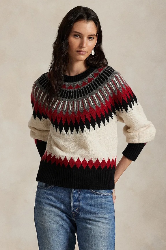 Polo Ralph Lauren sweter damski wełniany beżowy 211978311