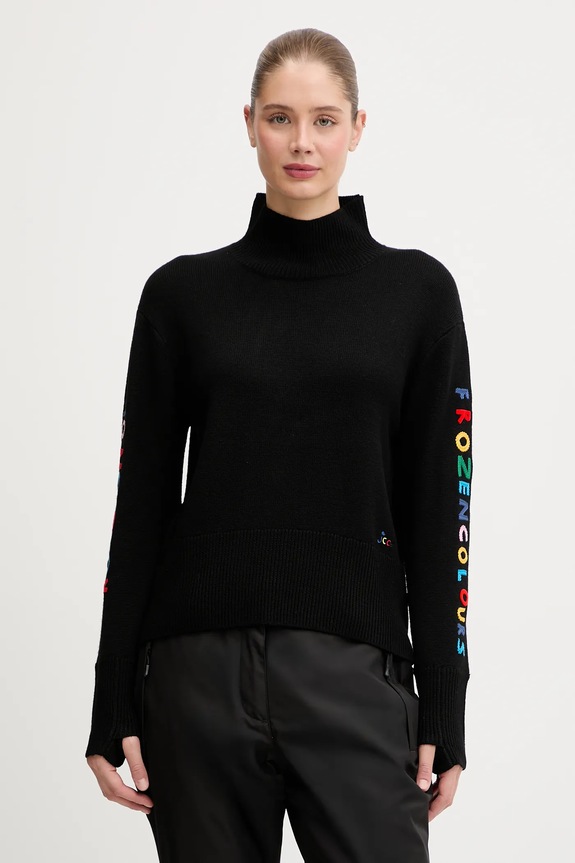 Vuneni pulover Rossignol JCC natpis crna RLOWO02