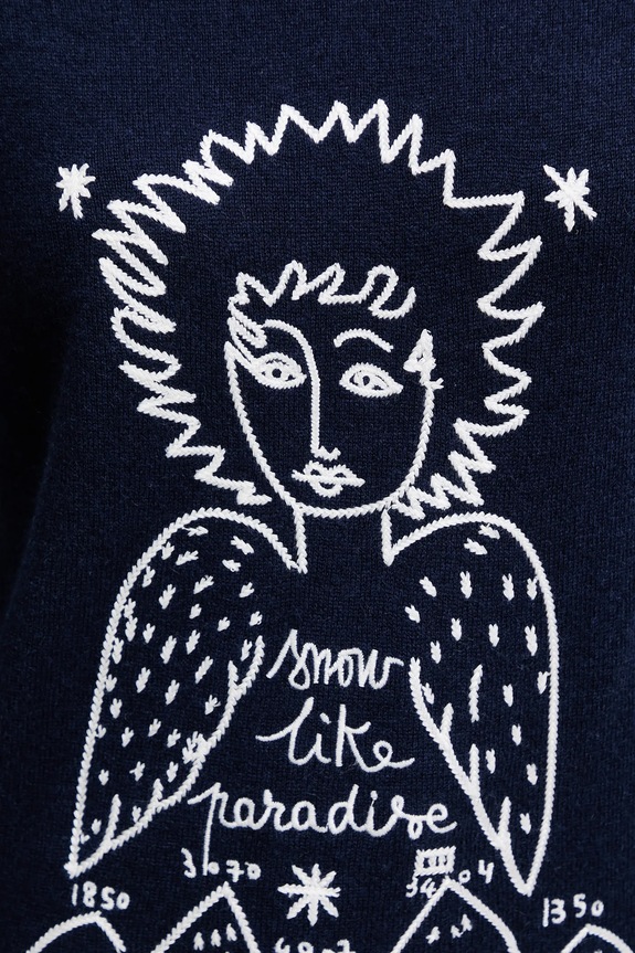 Vuneni pulover Rossignol JCC RLOWO09 mornarsko plava