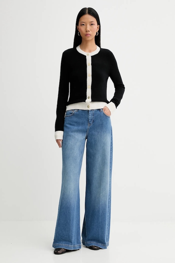 FROM FUTURE kardigan kaszmirowy WPC03358 czarny AW25