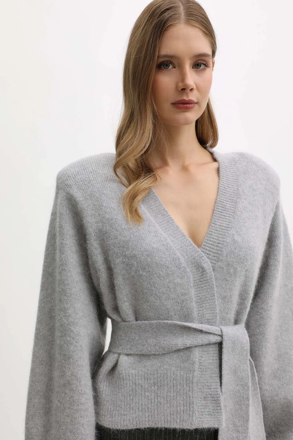 Rotate cardigan con lana 114736039 grigio