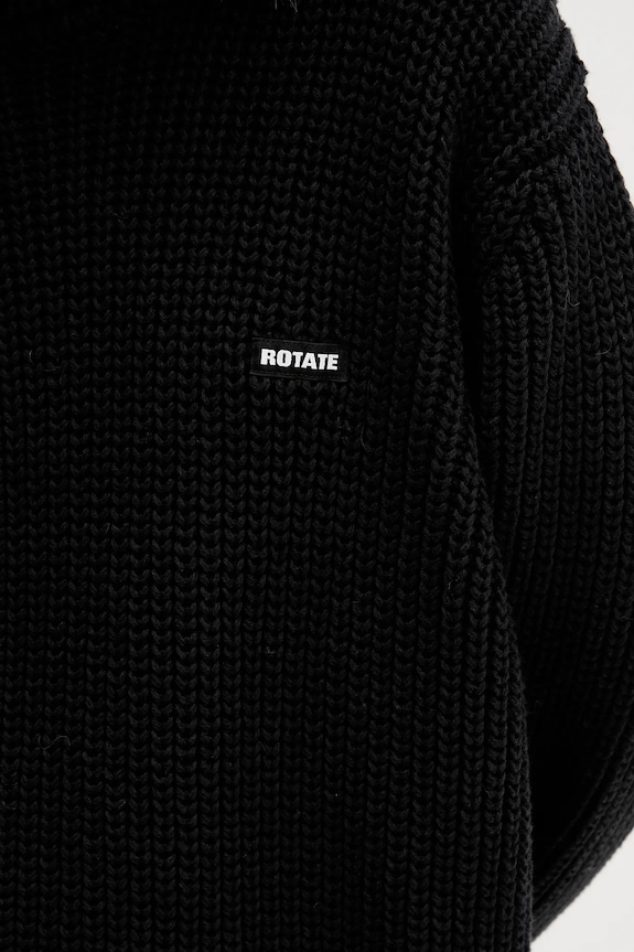 Rotate sweter z dodatkiem wełny 114734100 czarny