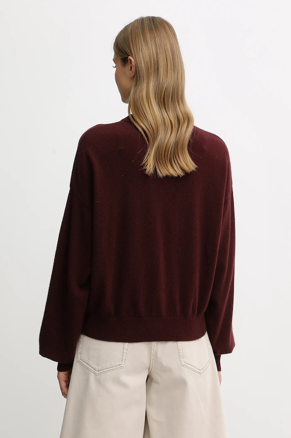 Odzież Rotate sweter wełniany 1147522734 bordowy