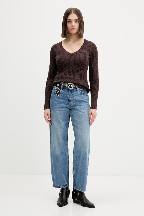 Pulover Hollister Co. KI350.5136.440 smeđa AW25