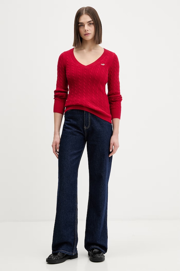 Πουλόβερ Hollister Co. KI350.5136.500 κόκκινο AW25