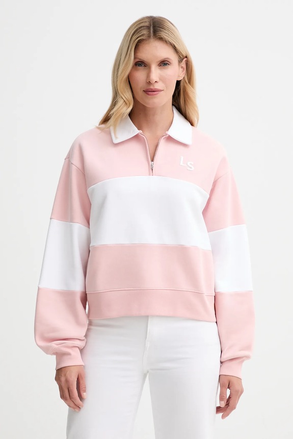 Levi's hanorac de bumbac cu modele roz 003QM