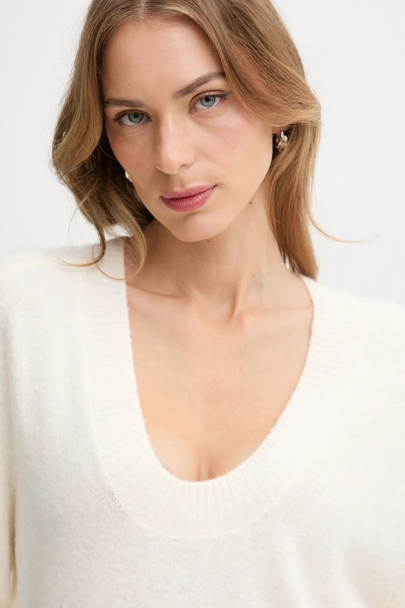 Πουλόβερ United Colors of Benetton μπεζ 11CZD10FD