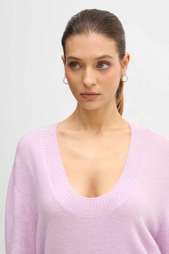 Пуловер United Colors of Benetton виолетов 11CZD10FD