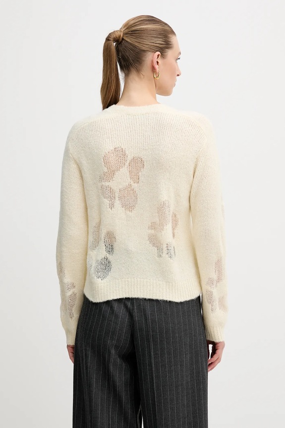 Odzież United Colors of Benetton sweter z dodatkiem wełny 18L4E10EW beżowy