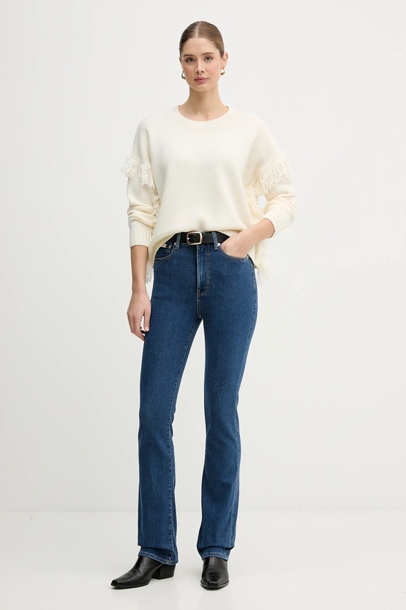 United Colors of Benetton pulover din amestec de lână 191VD10EZ bej AW25