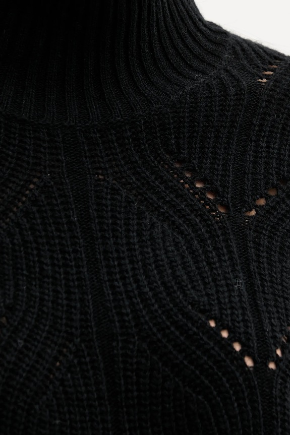 United Colors of Benetton pulóver gyapjúkeverékből 1FDFD10F2 fekete