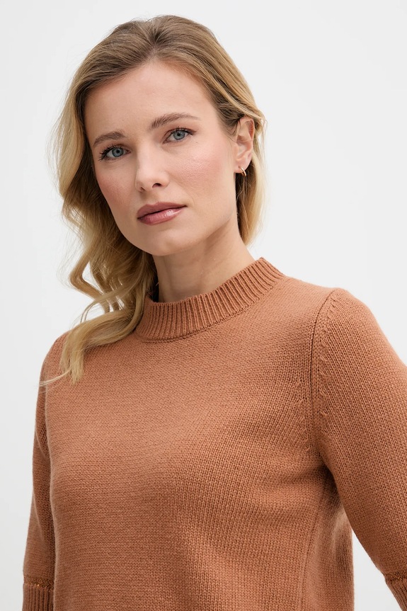Пуловер с вълна United Colors of Benetton кафяв 1KRBD2047