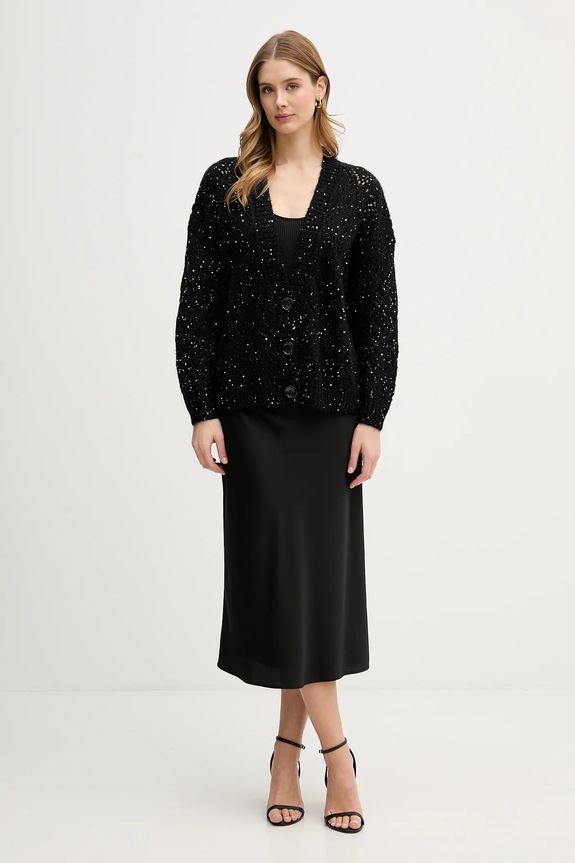 United Colors of Benetton kardigan 1LPRD605A czarny AW25