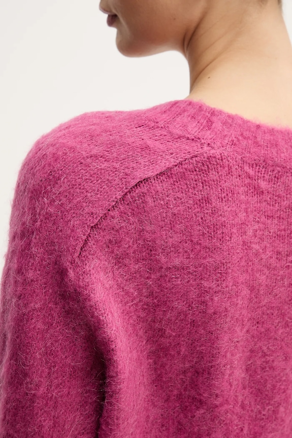 United Colors of Benetton pulover din amestec de mohair 1VAAD10EX roz