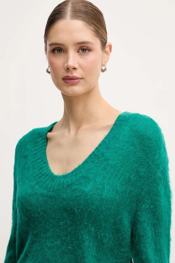 United Colors of Benetton pulover din amestec de mohair verde 1VAAD10EX