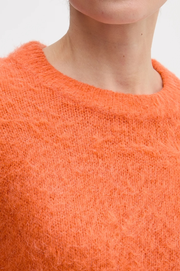 Sveter s prímesou moheru United Colors of Benetton 1VAAD10F4 oranžová