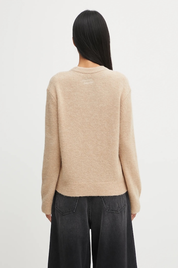 Ρούχα Πουλόβερ με προσθήκη μαλλιού Maison Kitsuné Alpaca Cable Knit PW00804KT1153 μπεζ