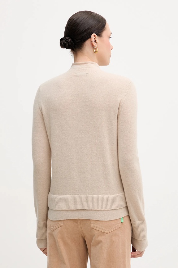 Odjeća Pulover s dodatkom vune Sisley 122WL202B bež