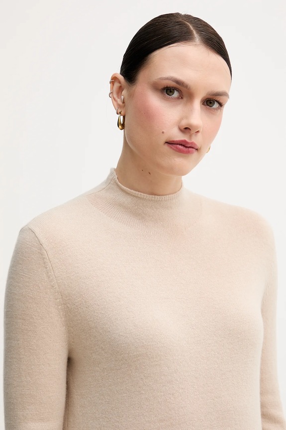 Pulover s dodatkom vune Sisley bež 122WL202B