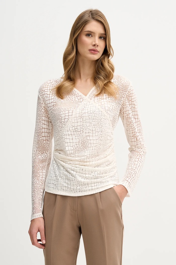 Sisley bluzka regular beżowy 3NDXL401A