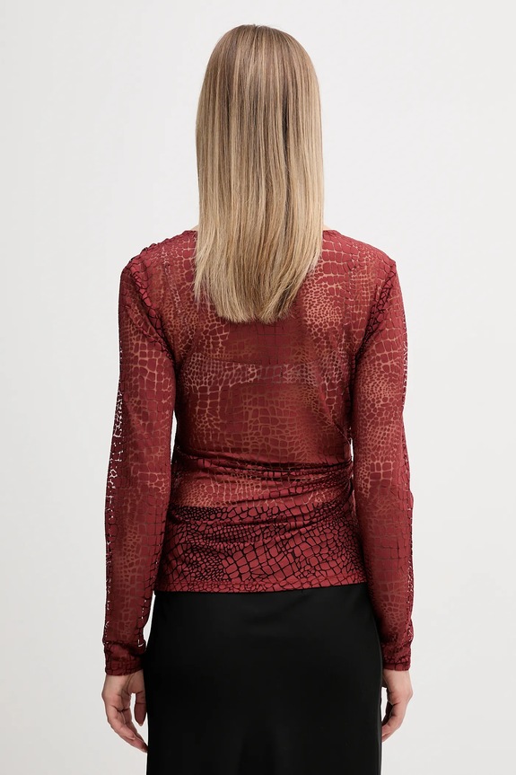 Odzież Sisley bluzka 3NDXL401A pomarańczowy