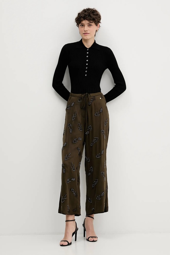 Sisley pulover din amestec de lână 1QNQL300E negru AW25