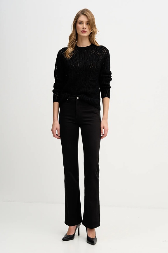 Sisley pulover din amestec de lână 1WBZL106W negru AW25
