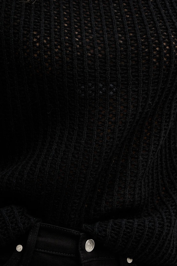 Sisley pulover din amestec de lână 1WBZL106W negru