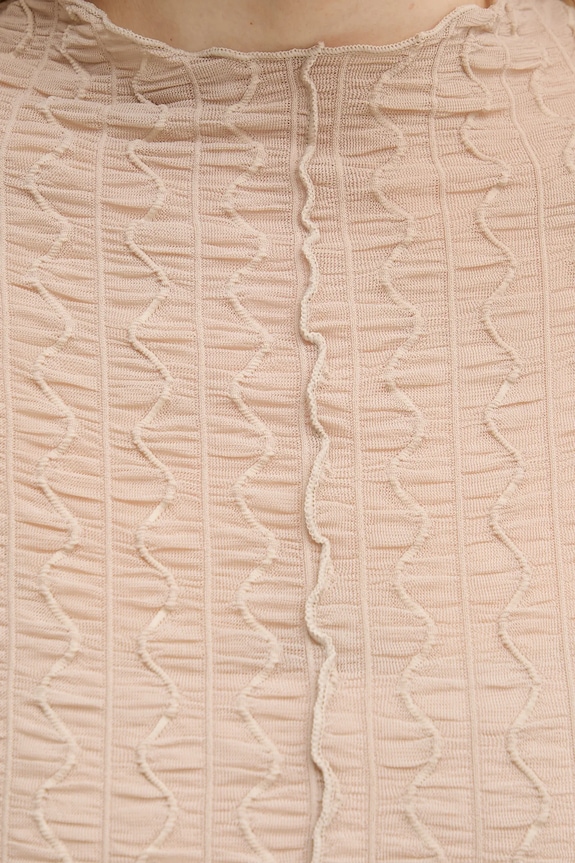 Μπλουζάκι Sisley 3ELRL108B μπεζ