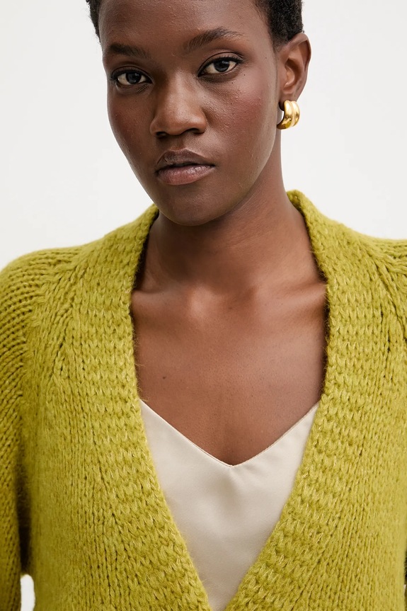 Haveone cardigan con aggiunta di lana verde JIT.P021