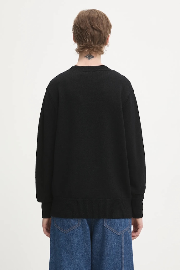 Odzież Fiorucci kardigan wełniany Angel Patch Merino Wool W02FPKCA257KN03BK01 czarny
