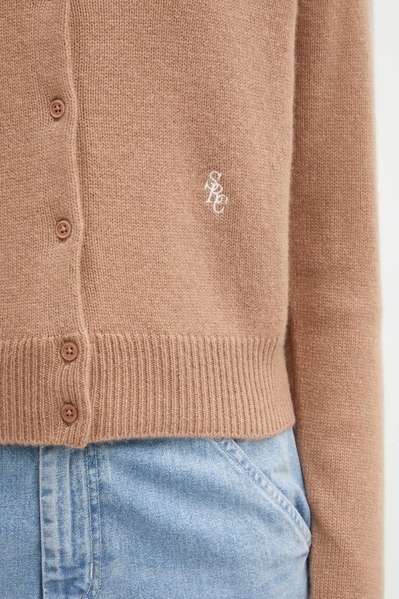 Sporty & Rich woolen cardigan SRC Cashmere brown WS07364302BE02