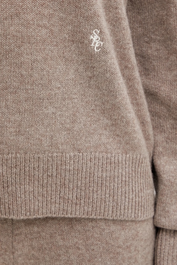 Свитер с добавлением шерсти Sporty & Rich SRC Cashmere бежевый WS07666302BE24