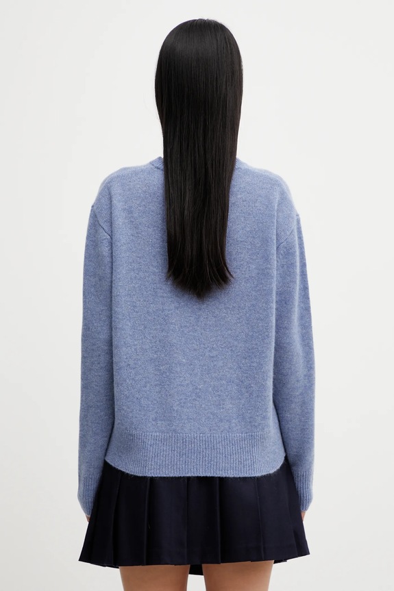Одежда Шерстяной свитер Sporty & Rich SRC Cashmere WS07666302BL11 голубой