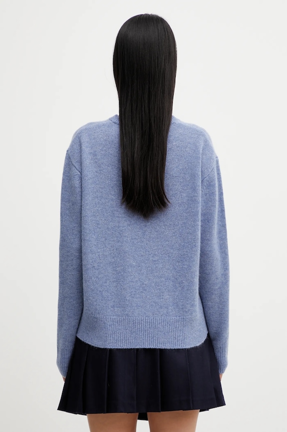 Одежда Шерстяной свитер Sporty & Rich SRC Cashmere WS07666302BL11 голубой