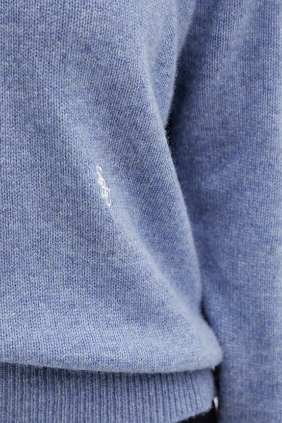 Шерстяной свитер Sporty & Rich SRC Cashmere голубой WS07666302BL11