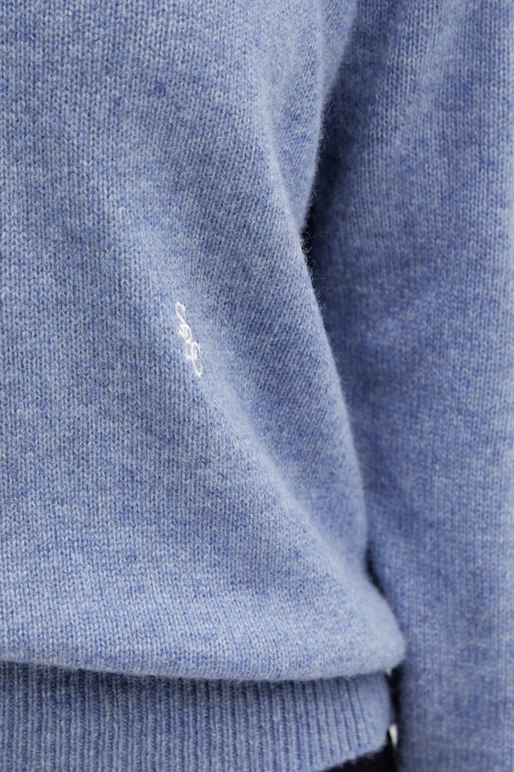Шерстяной свитер Sporty & Rich SRC Cashmere голубой WS07666302BL11
