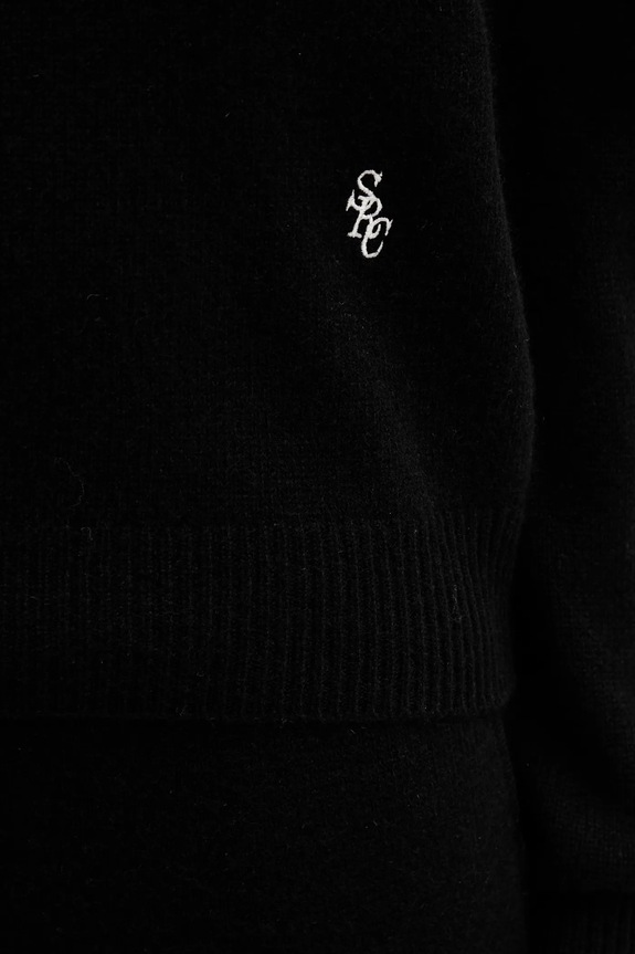 Шерстяной свитер Sporty & Rich SRC Cashmere чёрный WS01267302BA01