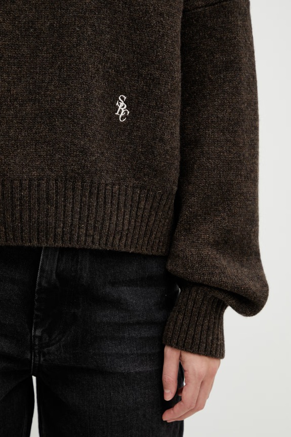 Sporty & Rich woolen jumper SRC Wool brown WS06465302BR03