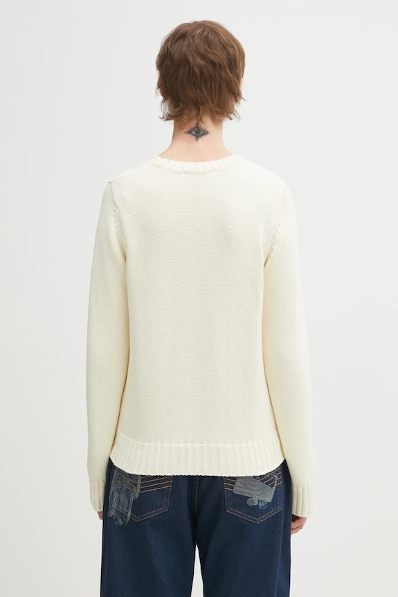 Одяг Бавовняний светр Sporty & Rich S&R Nautical Knitted WS06563178WH37 бежевий