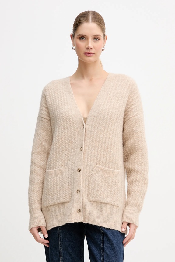 JOYINME cardigan din amestec de lână Soft Whisper grosime medie bej Kardigan.Soft.Whisper