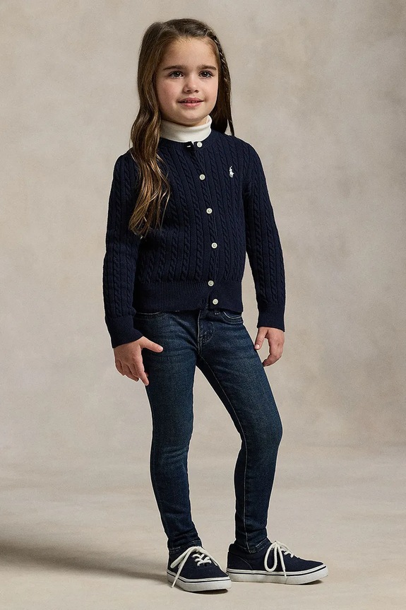 Πλεκτή ζακέτα Polo Ralph Lauren σκούρο μπλε 312543047011