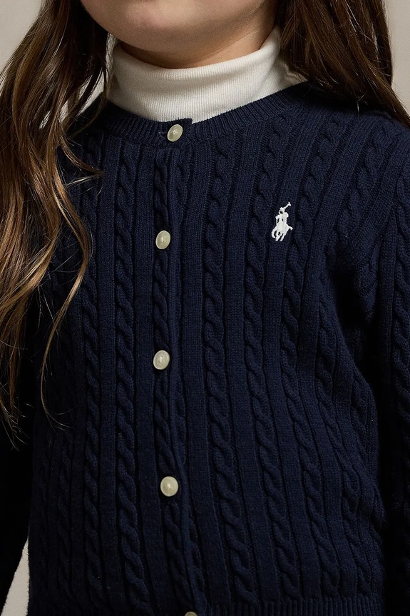 Πλεκτή ζακέτα Polo Ralph Lauren 312543047011 σκούρο μπλε