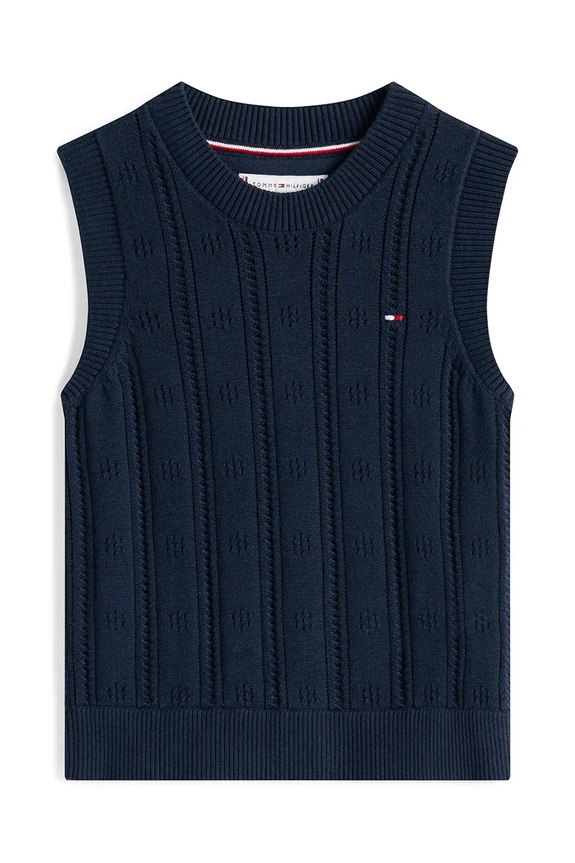 Bavlnený sveter Tommy Hilfiger KG0KG08723.9BYA tmavomodrá AW25