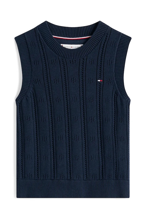 Bavlnený sveter Tommy Hilfiger KG0KG08723.9BYA tmavomodrá AW25