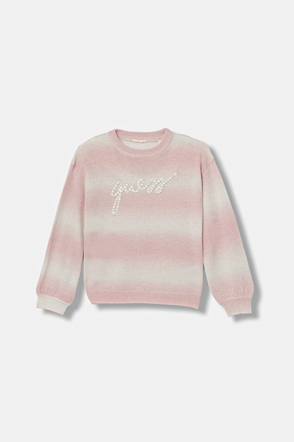 Παιδικό πουλόβερ από μείγμα μαλλιού Guess απλικέ ροζ J5YR04.Z3OQ0.9BYA