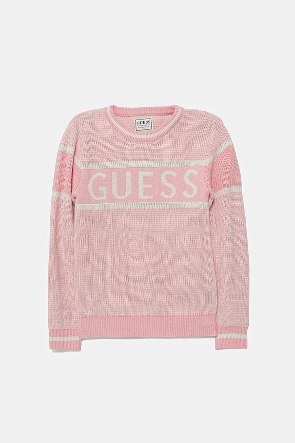 Παιδικό πουλόβερ από μείγμα μαλλιού Guess με μείγμα μαλλιού ροζ K5YR00.Z3OJ0.9BYA