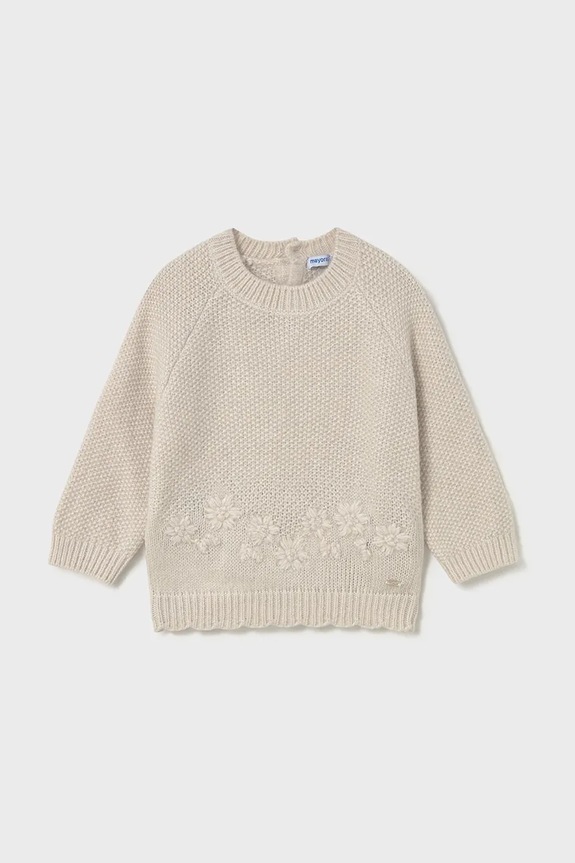 Mayoral sweter niemowlęcy średniej grubości beżowy 2352.4B.Baby.9BYA